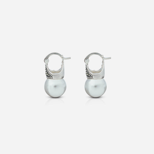 Marcasite Stone Stud Earrings