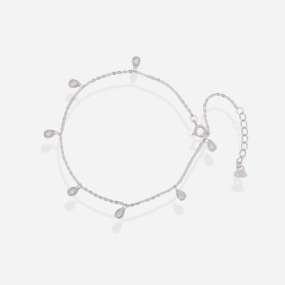 Heart-Drop Radiant Anklet