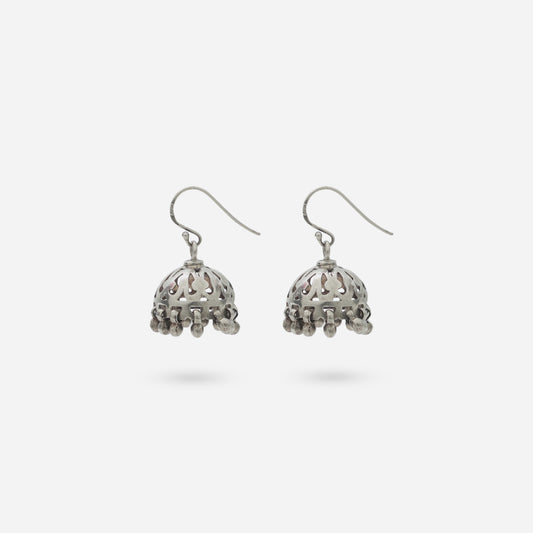 Oxidized Filigree Jhumka