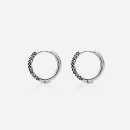 Marcasite Curve Hoops
