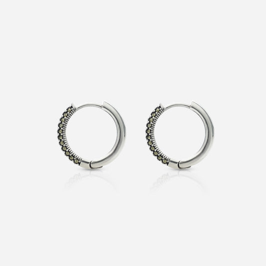 Marcasite Curve Hoops