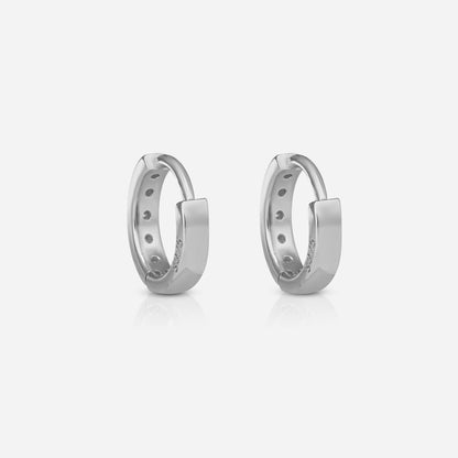 Square-Cut Huggie Hoops