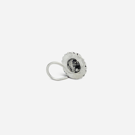 Silver Beaded Nose Pin