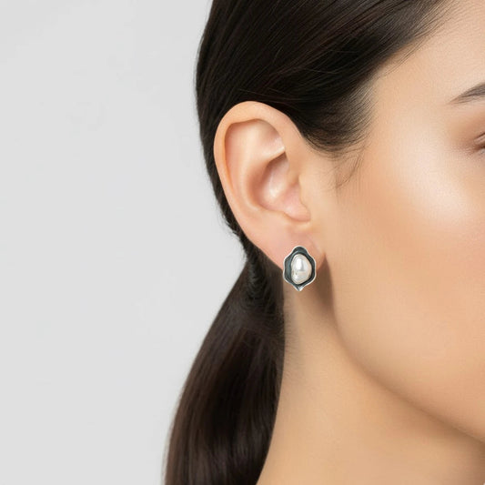 Silver Pearl Earrings for HER | 925 Silver Online - Silver World