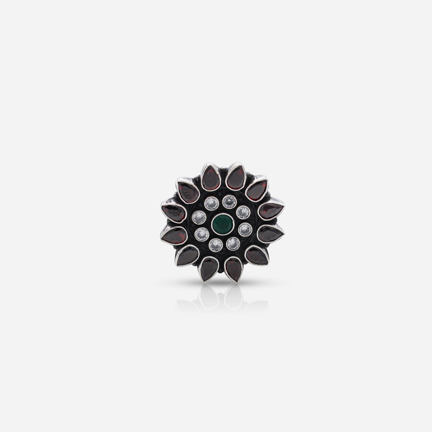 Multi-Stone Floral Ring