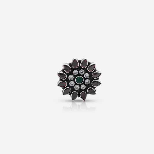 Multi-Stone Floral Ring