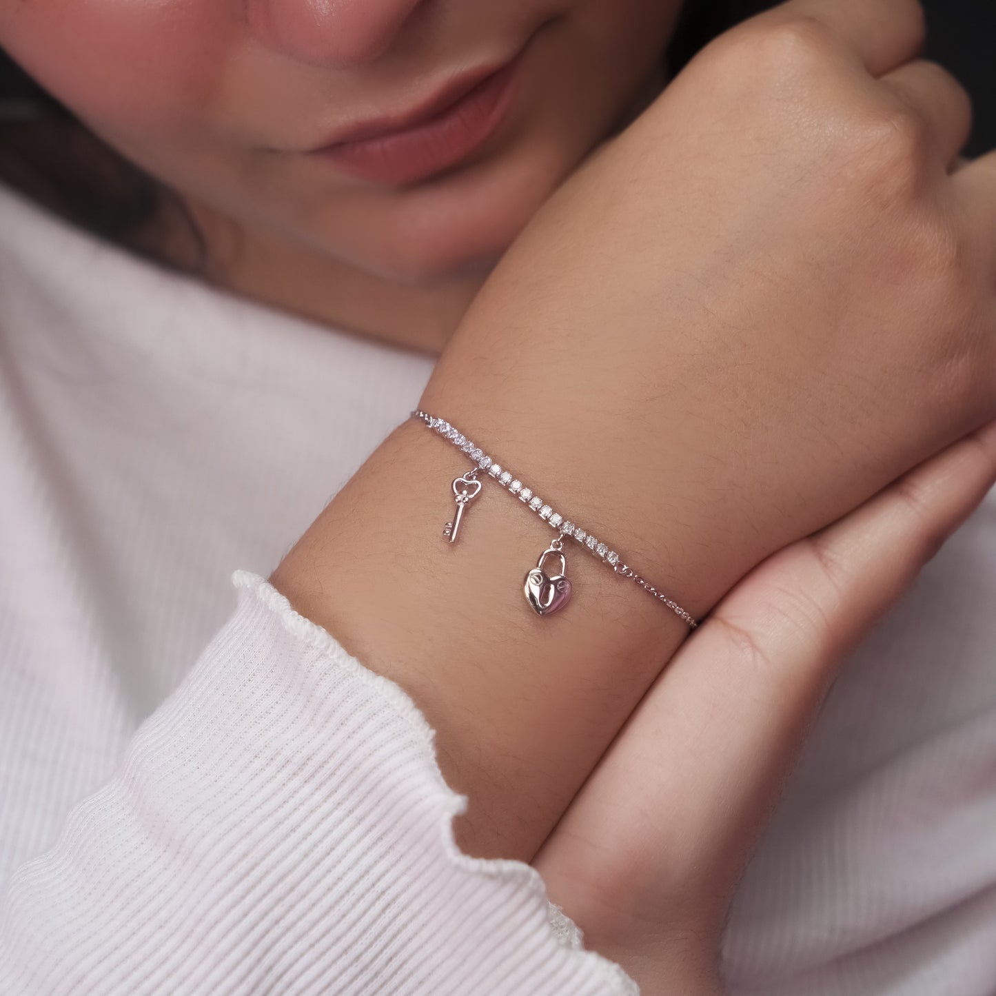 Lock & Key Charm Bracelet