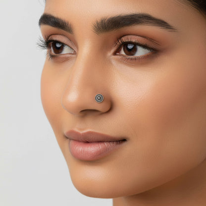 Ethnic Silver Nose Pin