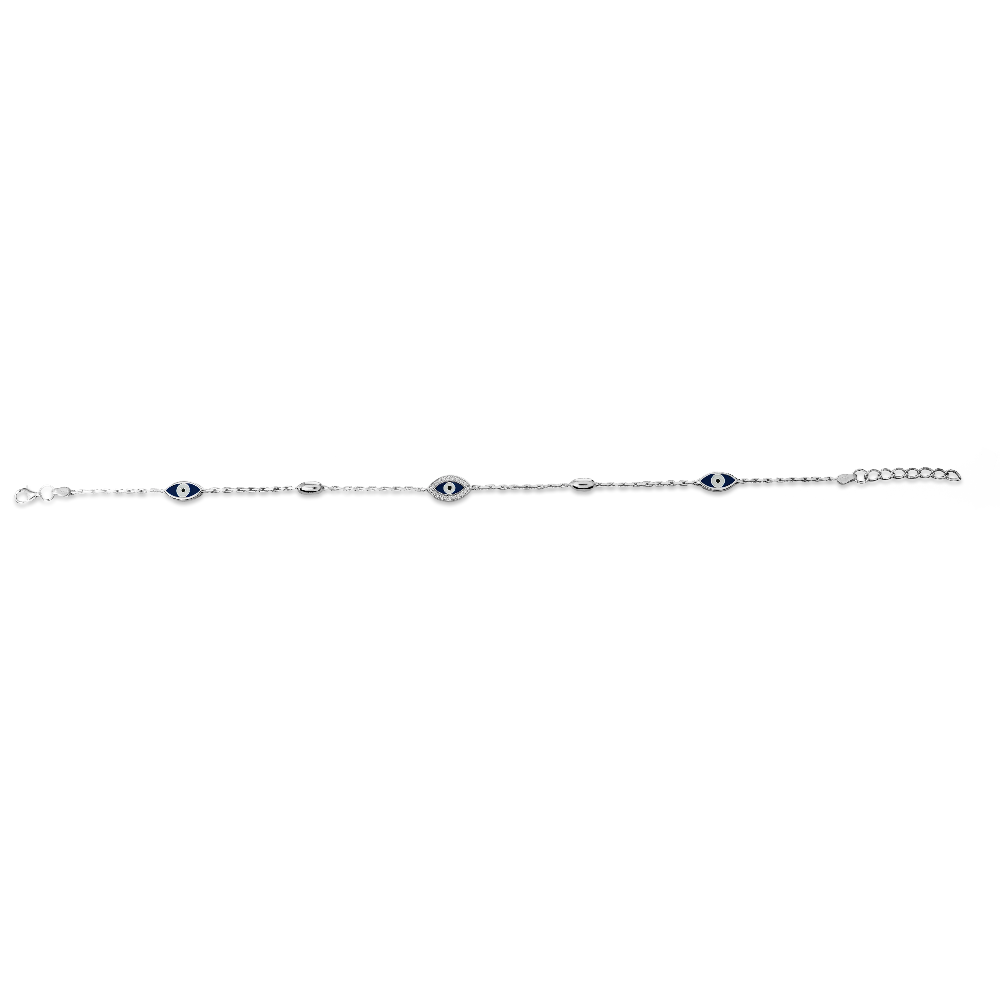 Evil Eye Anklet Silver