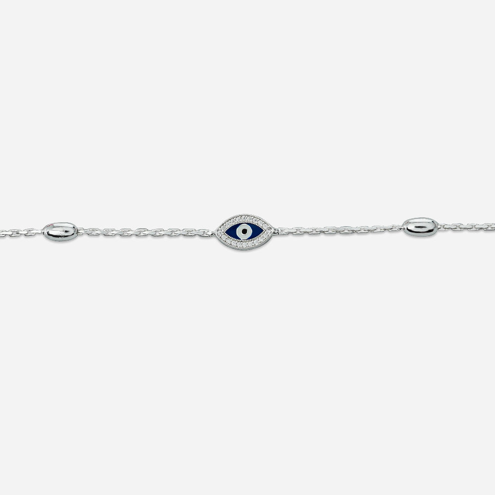Evil Eye Anklet Silver