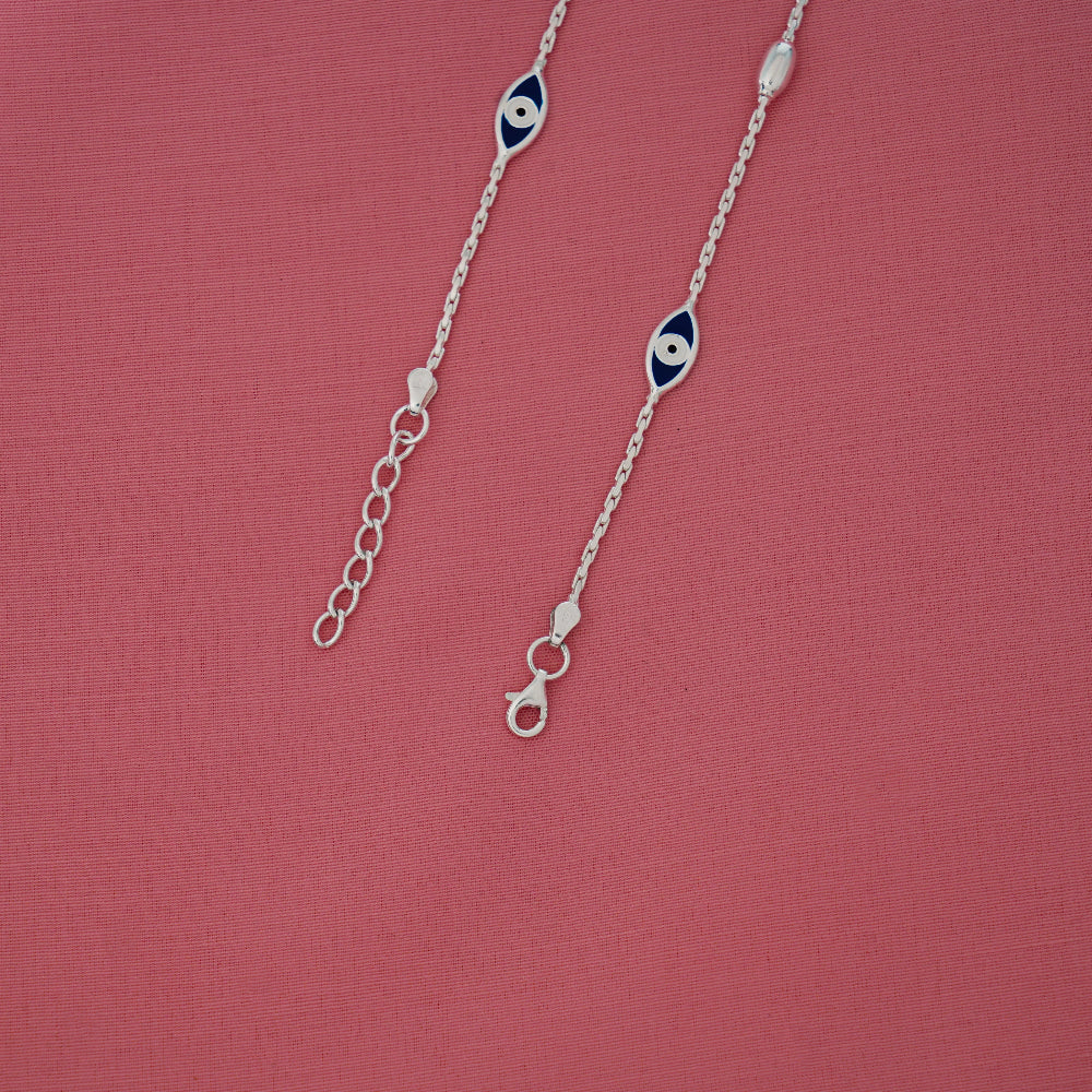 Evil Eye Anklet Silver