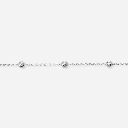 Silver Beaded Anklet