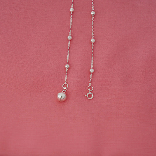 Silver Beaded Anklet