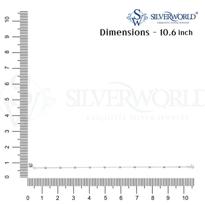 Silver Beaded Anklet