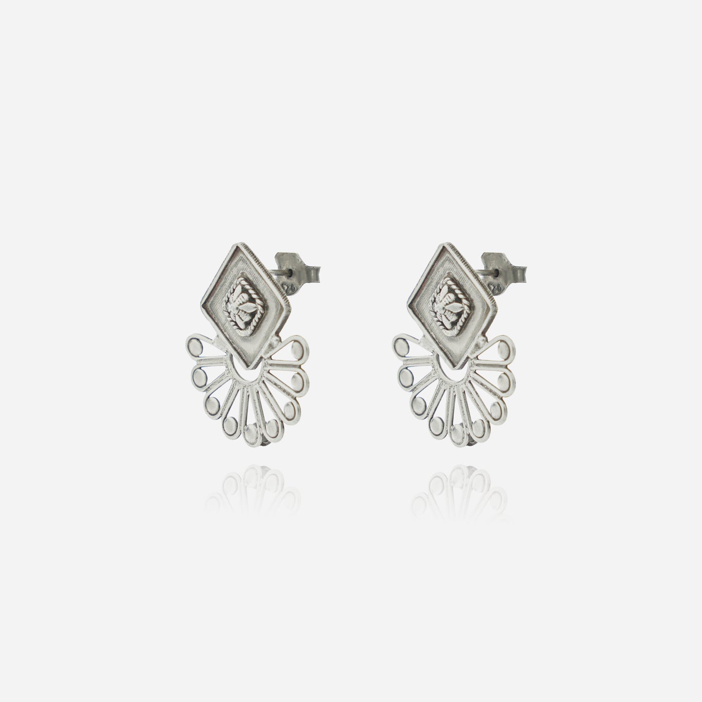Tribal Geometric Bloom Stud