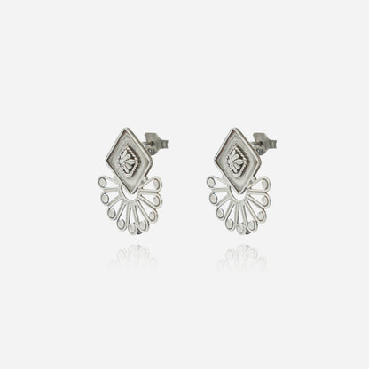 Tribal Geometric Bloom Stud