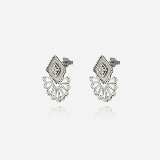 Tribal Geometric Bloom Stud