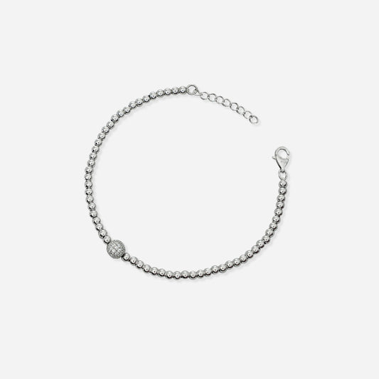 Silver beaded bracelet by Silver World - Best silver shops in Delhi