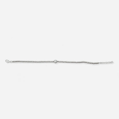 Silver beaded bracelet by Silver World - Best silver shops in Delhi