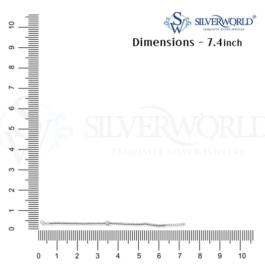 Silver beaded bracelet by Silver World - Best silver shops in Delhi