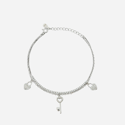 Lock and Key Charm Bracelet