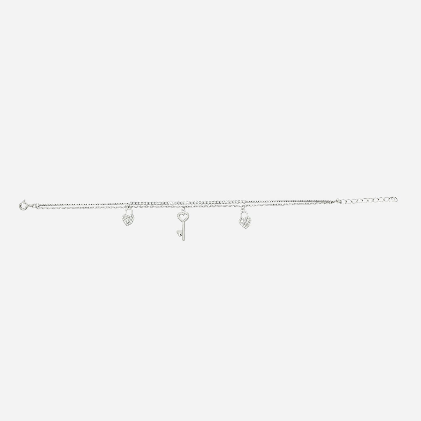 Lock and Key Charm Bracelet