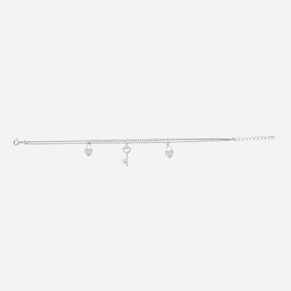 Lock and Key Charm Bracelet