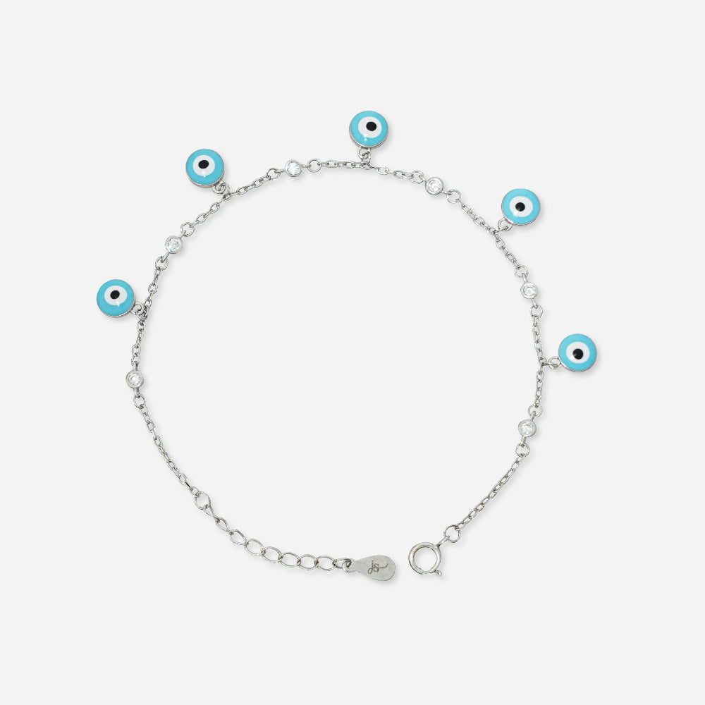 Silver Evil Eye Bracelet