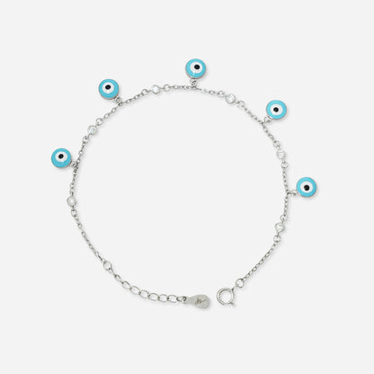 Silver Evil Eye Bracelet