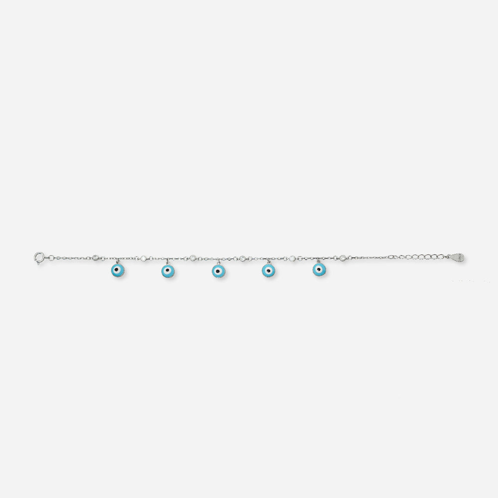 Silver Evil Eye Bracelet