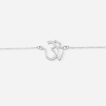 Silver World Om Bracelet: Spiritual Elegance