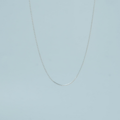 Plain Rhdm Silver Chain