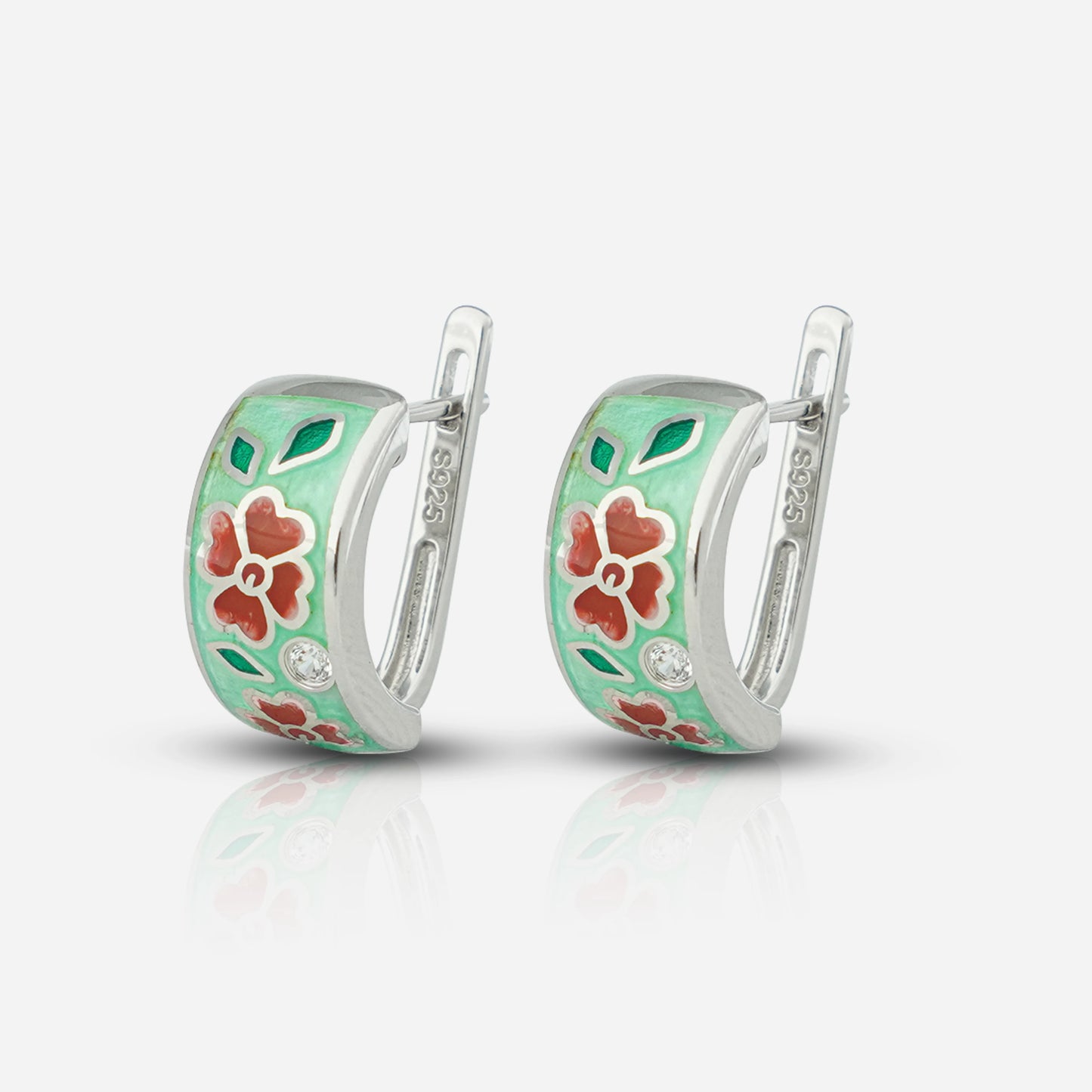 Floral Enamel Earrings