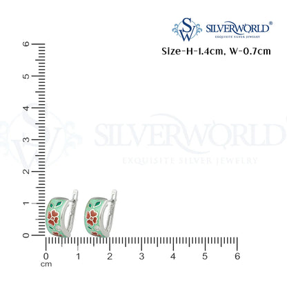 Floral Enamel Earrings