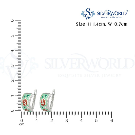 Floral Enamel Earrings