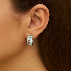 Floral Enamel Earrings