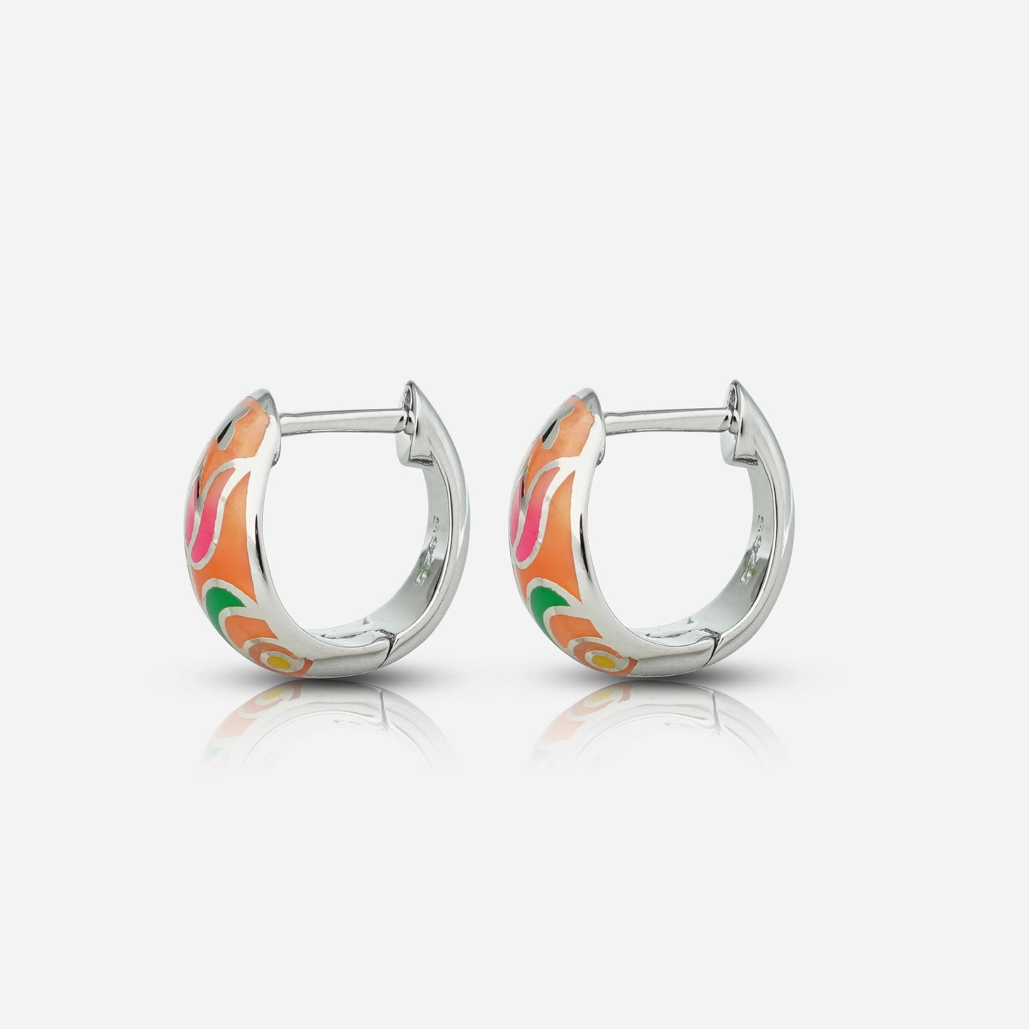 Orange Hoop Earrings