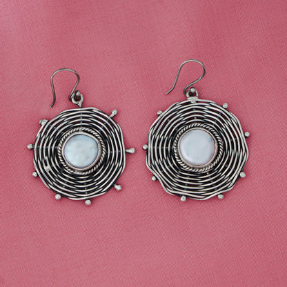Silver Pearl Earrings