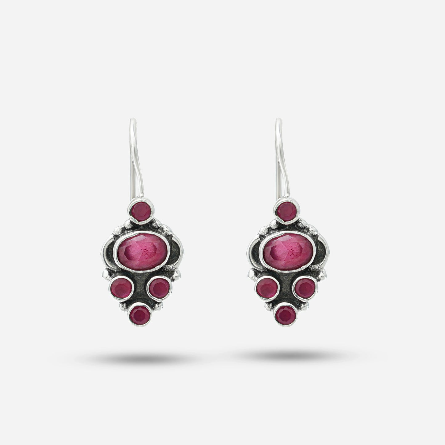 Ruby Zirconia Earrings