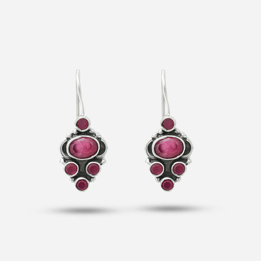 Ruby Zirconia Earrings