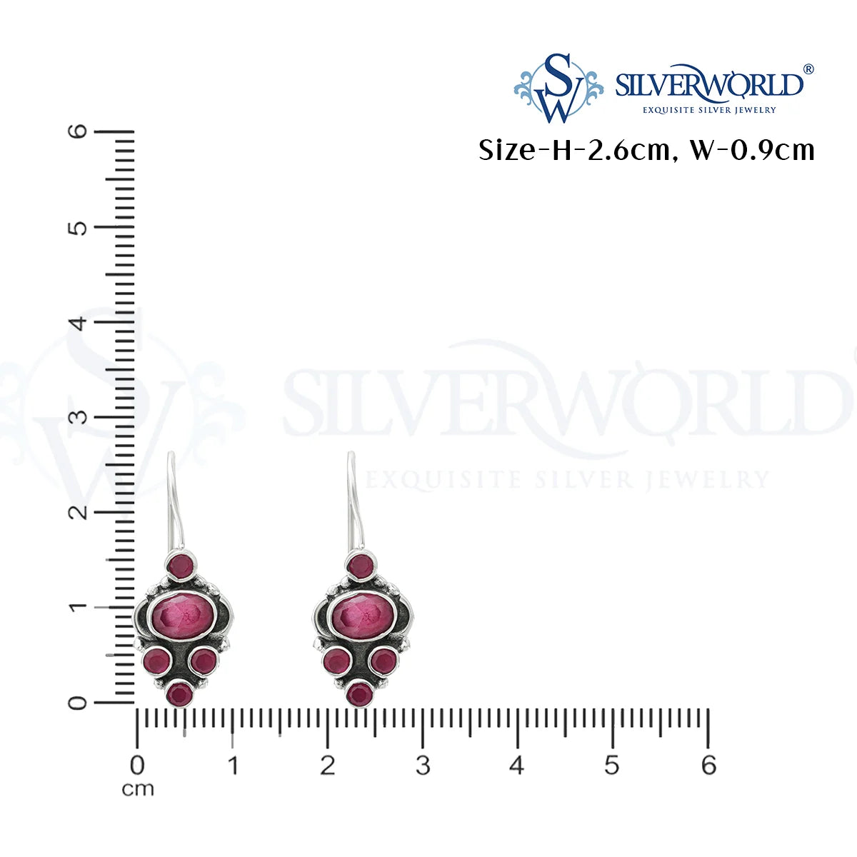 Ruby Zirconia Earrings