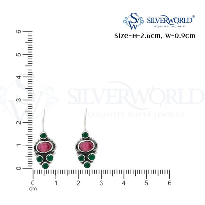 Pink Enamel Earrings