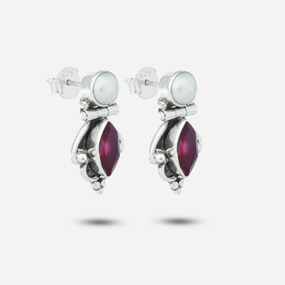 Ruby Red Earrings