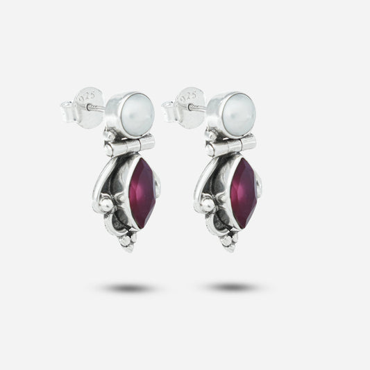 Ruby Red Earrings
