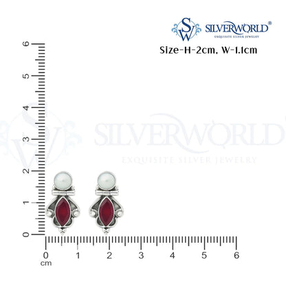 Ruby Red Earrings