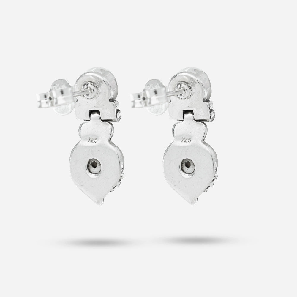 Red stone earrings