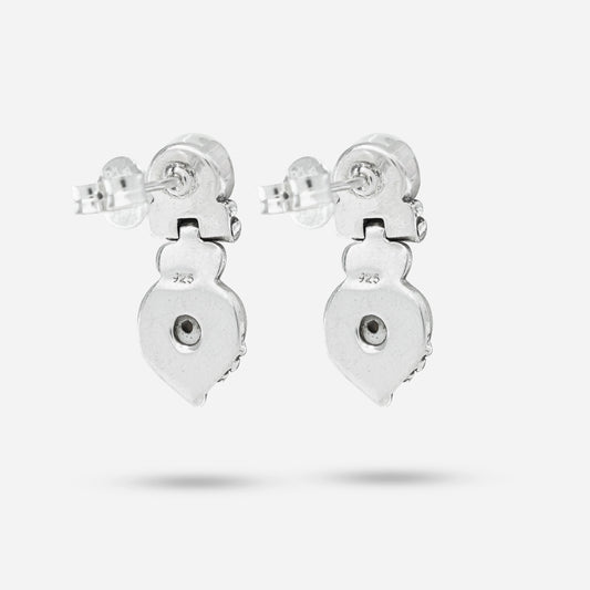 Red stone earrings
