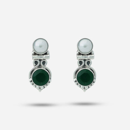 Green Pearl Earrings