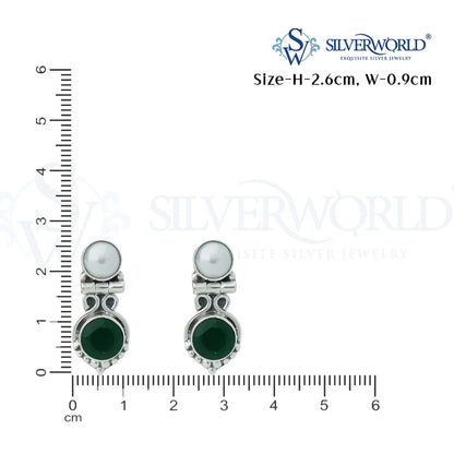 Green Pearl Earrings