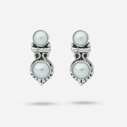 Oxidized Silver Earrings